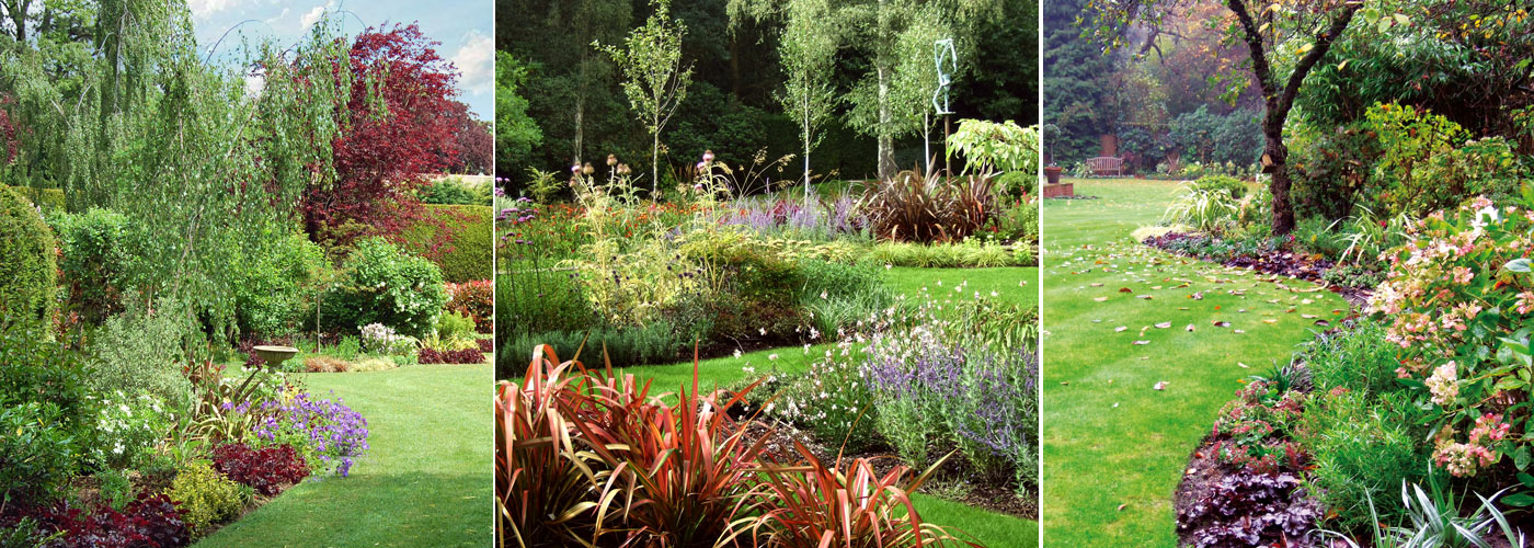 Large mixed planting schemes